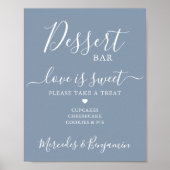 Poster Bar de desserts de mariage Amour Sucré personnalis (Devant)