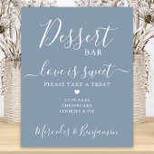 Poster Bar de desserts de mariage Love Sweet personnalisé