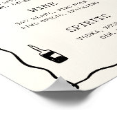 Poster Bar de mariage noir italien Cin Cin (Coin)