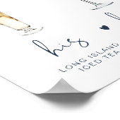 Poster Bar de mariage pour boissons modernes signées CAIT (Coin)