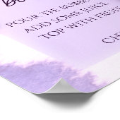 Poster Bar de mimosa aquarelle violet pourpre (Coin)