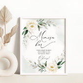 Poster Bar de mimosa floral doré feuillage Greneery