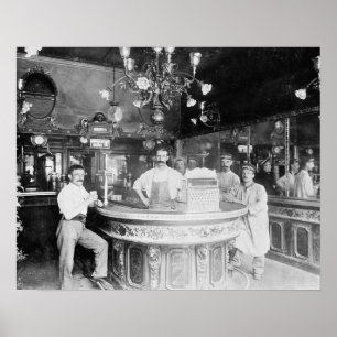 Poster Bar de Paris, 1895. Photo ancienne