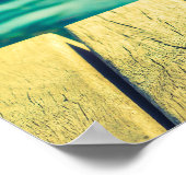 Poster Bar de piscine à coucher de soleil rétro (Coin)