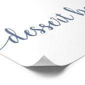 Poster Bar Désert Simple | Dusty Blue Any Event Sign (Coin)