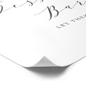 Poster Bar-dessert Mariage verdoyant et aux fleurs blanch (Coin)