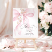 Poster Bar Fleur Bow Rose Floral Bar