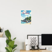 Poster Bar Harbor, Maine – Rivages d'Acadia Vintage (Bureau à domicile)