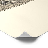 Poster Bar Harbour, ME Carte panoramique - 1886 (Coin)