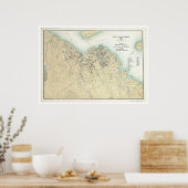 Poster Bar Harbour, ME Plan Plan 1896 (Cuisine)