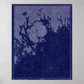 Poster Bar Harbour Mount Desert ME Map Carte Carte marine (Devant)