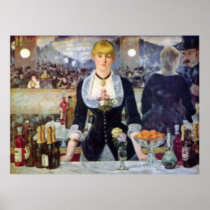 Poster Bar in the Folies-Bergere by Edouard Manet
