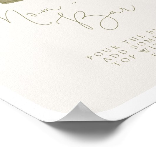 Poster Bar Maman-osa Baby shower cultivé localement (Coin)