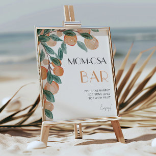 Poster Bar Mandarin Momosa pour Baby Shower