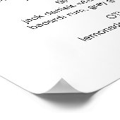 Poster Bar mariage beurré bleu aquarelle. Boisson d'alcoo (Coin)