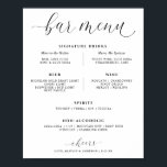 Poster Bar mariage Boissons Menu Élégante Signature Boiss<br><div class="desc">Élevez votre fête mariage avec notre élégant panneau Menu de Bar de Mariage. Conçu dans le détail et conçu pour impressionner, ce luxueux ajout à votre décor de réception vous propose une typographie romantique et un design de bon goût qui complète sans effort l'ambiance de votre journée spéciale. Ce panneau...</div>