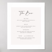 Poster Bar mariage Menu Boisson Signal de réception Poste (Devant)