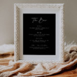 Poster Bar mariage Menu Boisson Signal de réception Poste<br><div class="desc">Le panneau de la barre de menu des boissons en papier est parfait pour ajouter à un cadre à afficher au bar. Vous pourrez choisir les boissons à commander lors de votre événement.</div>