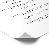 Poster Bar mariage Menu Boisson Signal Décor De Réception (Coin)