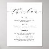 Poster Bar mariage Menu Boisson Signal Décor De Réception (Devant)