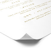 Poster Bar mariage Menu Boisson Signet de réception Poste (Coin)