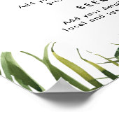 Poster bar mariage tropical panneau de menu (Coin)