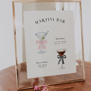 Poster Bar Martini Boisson Signature Anniversaire