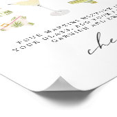 Poster Bar Martini | Fête des mariées Martinis & Bikinis (Coin)