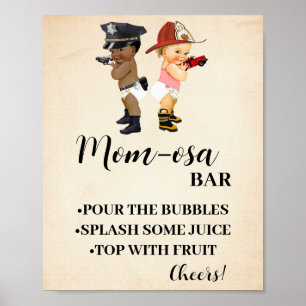 Poster Bar Mimosa Bar Little Recruit Baby Shower
