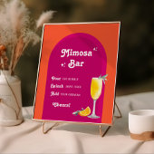 Poster Bar Mimosa Retro Sunset Rose & Orange