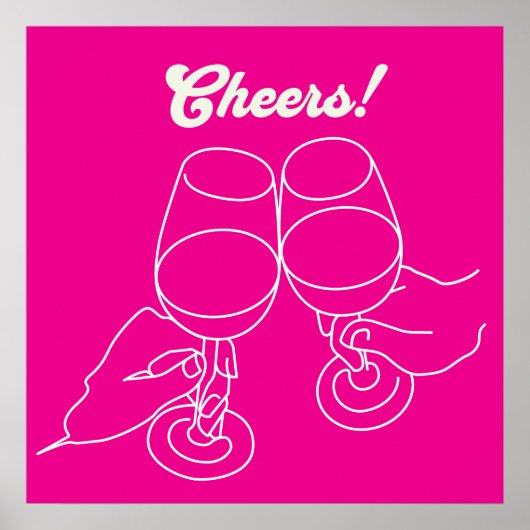 Poster Bar moderne Art Cheers (Devant)