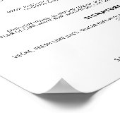 Poster Bar Moderne Boire Menu Minimaliste Bar Mariage (Coin)