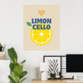 Poster Bar moderne italien Limoncello Lemons (Bureau à domicile)