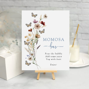 Poster Bar Momosa à la Fleur Bleue Sauvage