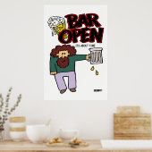 Poster Bar open (Cuisine)