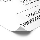 Poster Bar Ouvert | Panneau de Menu de Bar de Mariage (Coin)