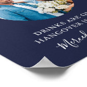 Poster Bar ouvert Photo personnalisée Boissons de mariage (Coin)