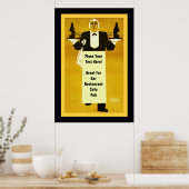 Poster Bar / Restaurant personnalisé (Cuisine)