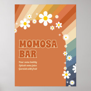 Poster Bar Retro Vintage Rainbow Momosa