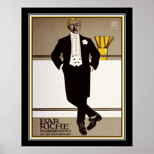 Poster "Bar Riche" ca 1907 Ad de Hans Rudi Erdt (Devant)