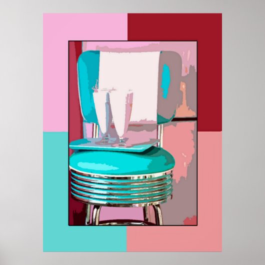 Poster Bar Soda les années 50 Retro (Devant)