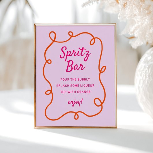Poster Bar Spritz rose Orange