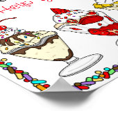 Poster Bar Sundae à crème glacée | Panneau Mariage ou Bab (Coin)