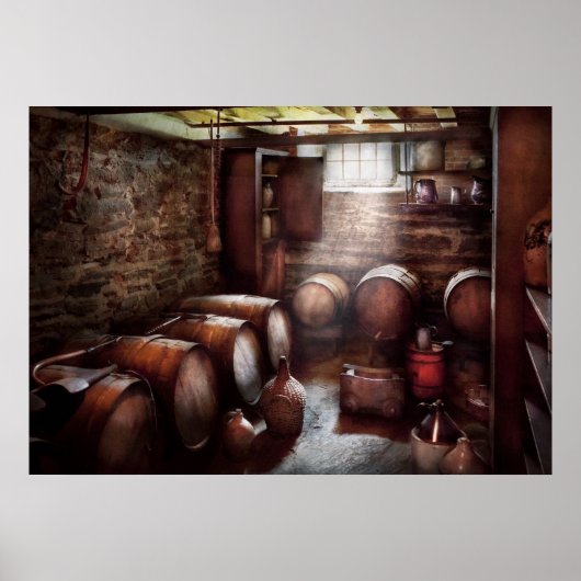 Poster Bar - Vin - La Cave à Vin (Devant)