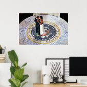 Poster Barack et Michelle Obama dansent le bal inaugural (Bureau à domicile)
