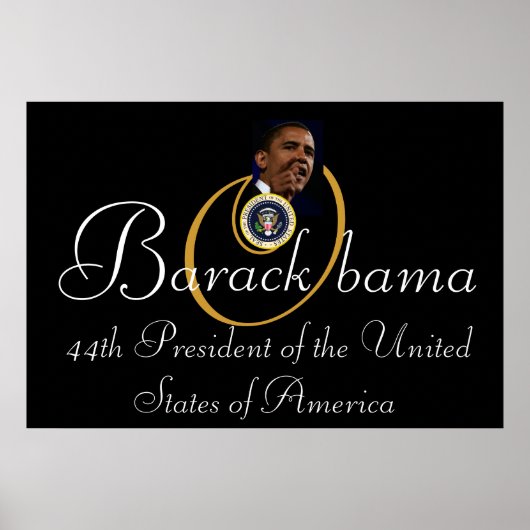 Poster Barack Obama 44ème Président 52"x35" commémoratif (Devant)