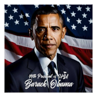 Barack Obama 44ème Président & USA Fflag