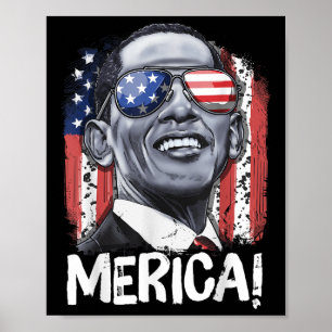 Poster Barack Obama 4 juillet Merica Hommes Femmes Usa Am