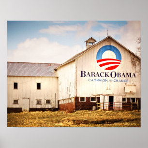 Poster Barack Obama Campagne présidentielle Barn