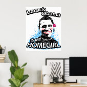 Poster Barack Obama est ma fille à la maison (Bureau à domicile)